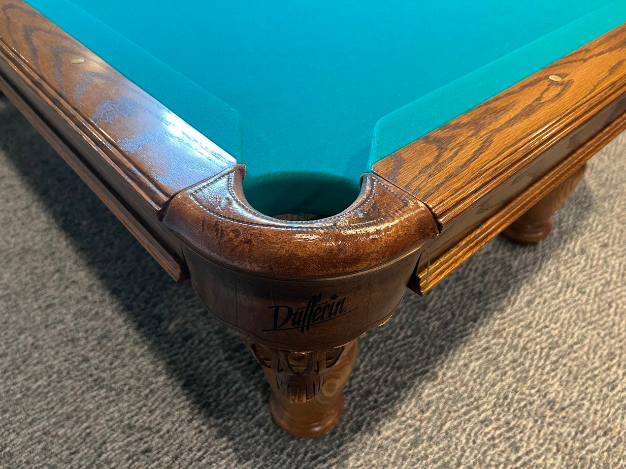Dufferin Anniversary 8-Foot Pool Table | Preowned Smokey Oak Billiard Table