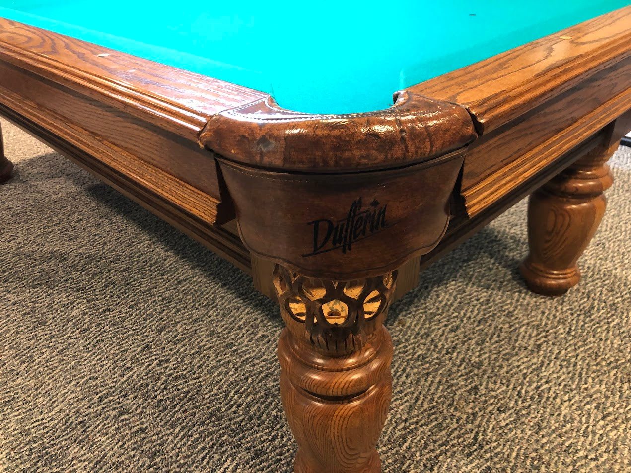 Dufferin Anniversary 8-Foot Pool Table | Preowned Smokey Oak Billiard Table