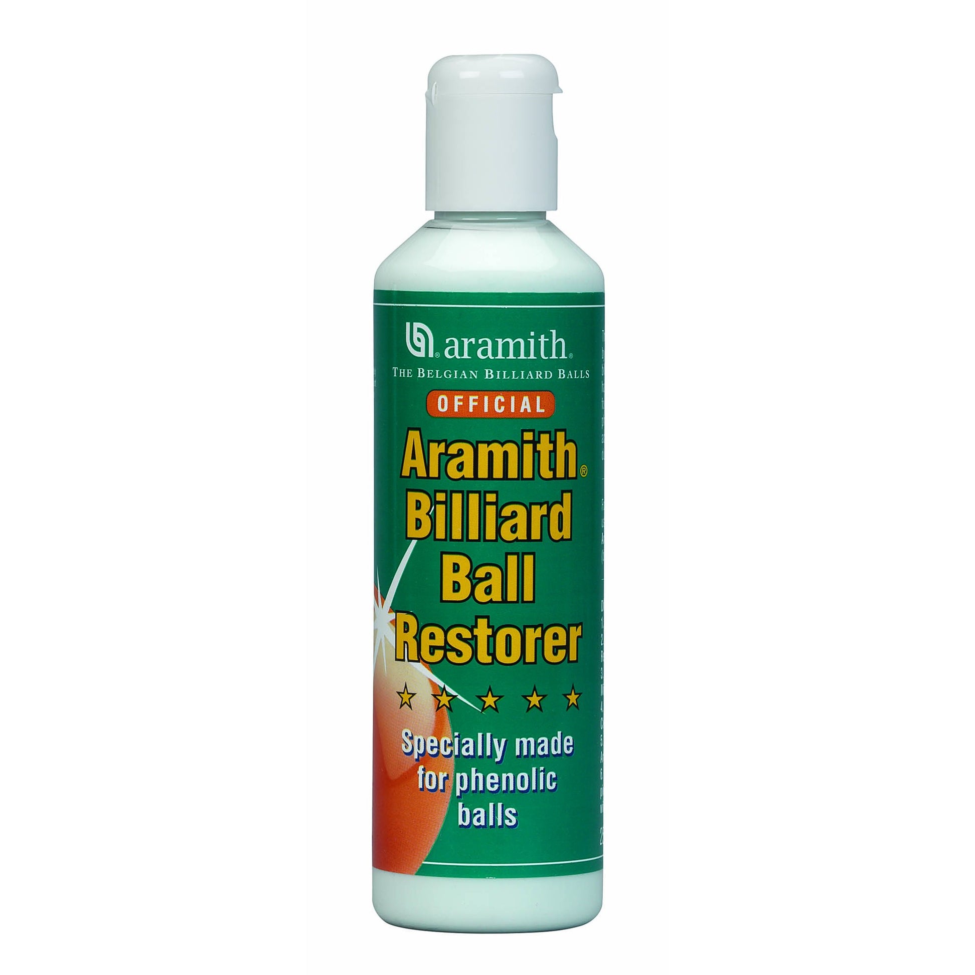 ARAMITH Official Billiard Ball Restorer bottle for phenolic balls. TPROENTBILBLI2-2