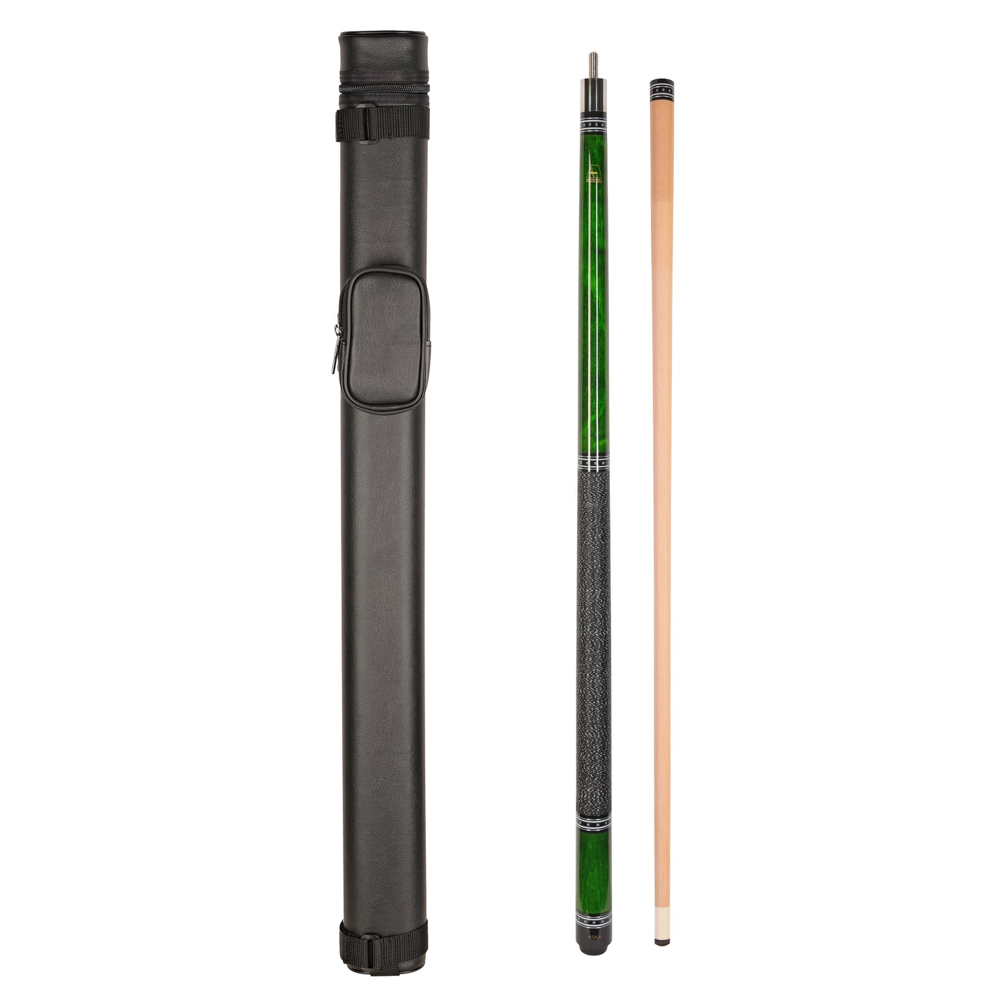 ASKA L9 Green Cue and 1x1 Case combo displayed. C11L9GRN