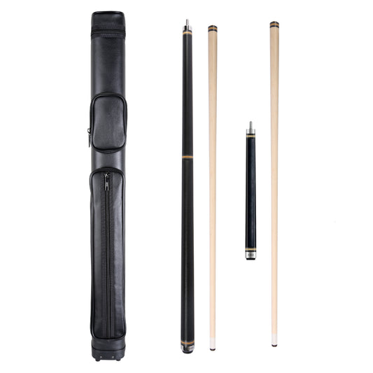 ASKA Cue and Case Combo, 2x2 Case + PC1 Matte Black Pool Cue and JC10 Jump Cue (C22PC1JC10)