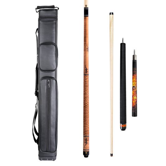 ASKA 3x6 cue case with McDermott G516 and ASKA JBC Fireball pool cues MCDG516COMBO