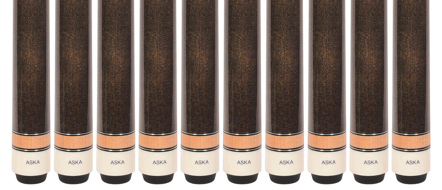 Lot of 10  Smoke ASKA L3 Billiard Pool Cues, 58