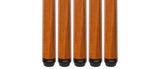 Set of 5 19-Ounce Aska SP1 Malaswood Sneaky Pete Billiard Pool Cue Sticks, 58" Hard Rock Canadian Maple, 13mm Hard Le Pro Tip, 2-Piece Construction. SP1S5