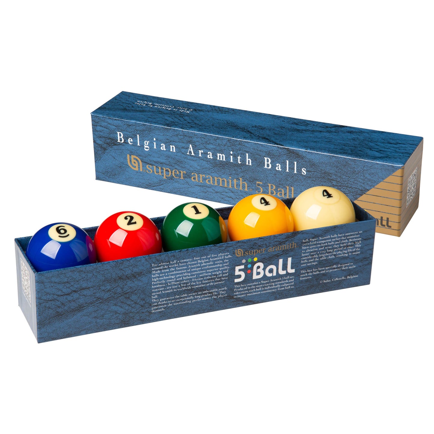 ARAMITH Super Aramith 5-ball set 61.5 mm with open box. AR1065