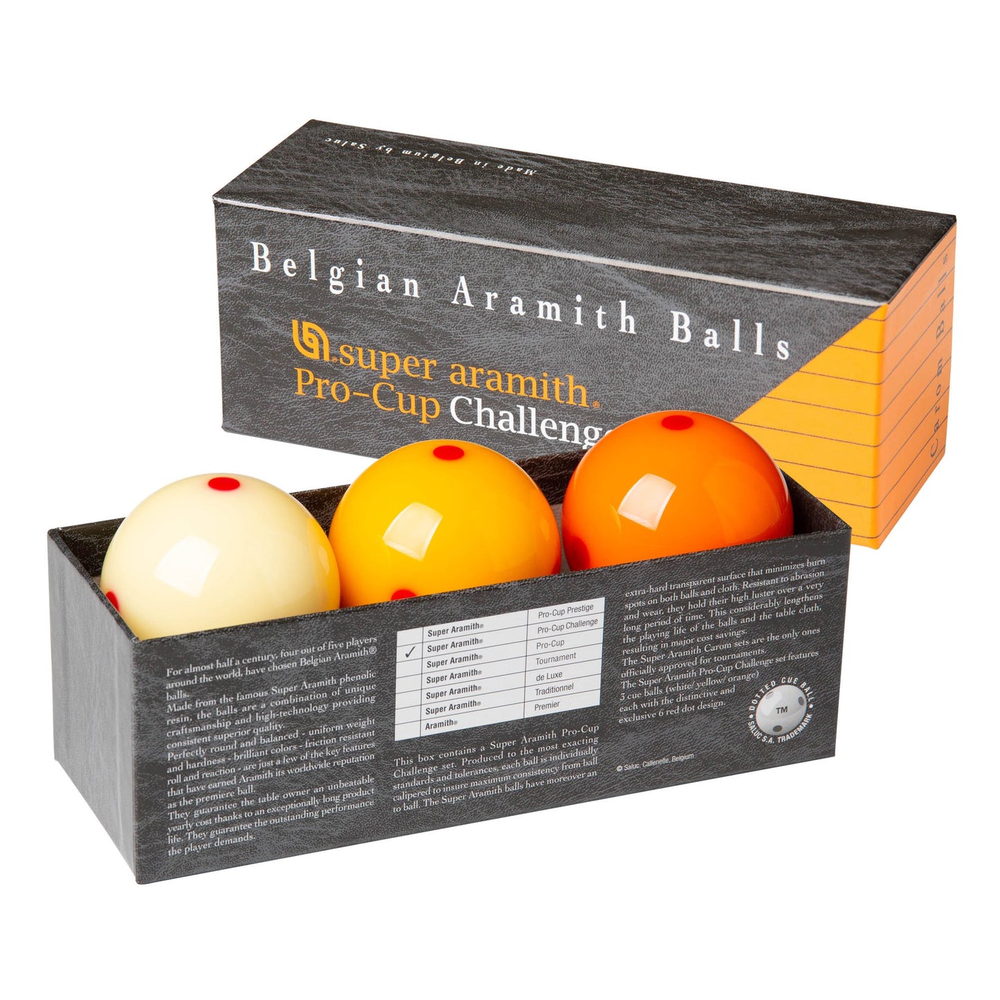 ARAMITH Super Aramith Pro-Cup Challenge billiard balls in packaging AR1069.1