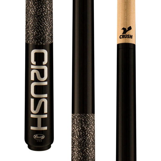 Viking CRUSH break cue with midnight black stain and speckled grip. CBC