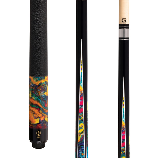 McDermott G-Series Black Urethane Pool Cue with Black Leather Wrap (G904)