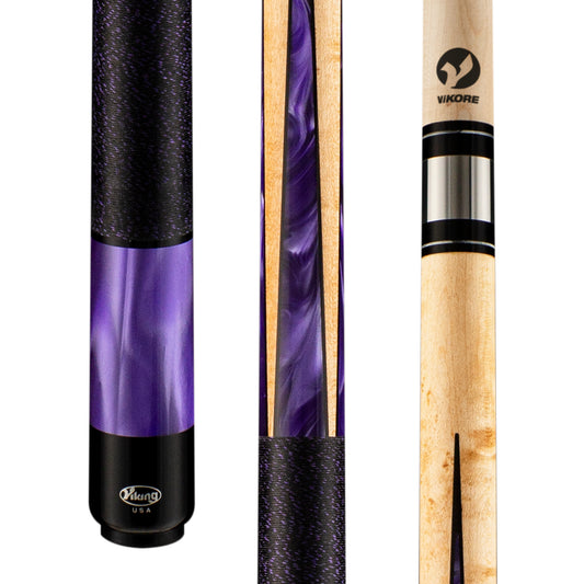 Viking Helix HL0204 pool cue, showing butt, shaft, and joint connection.