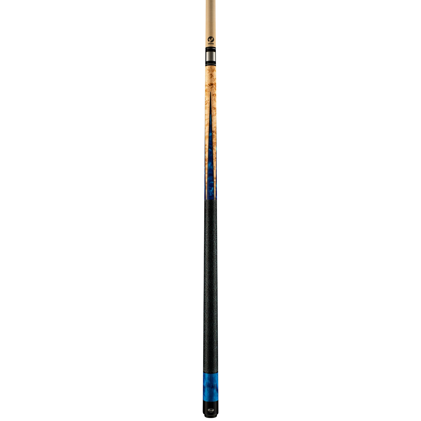 Full view of the Helix HL0304 pool cue with a straight shaft and butt.