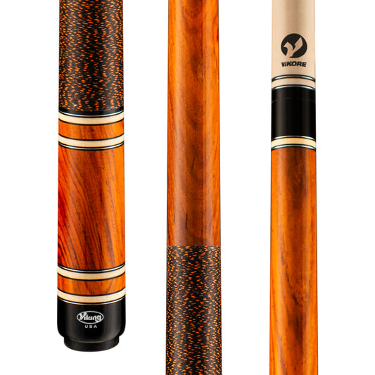 Viking Impero IM0400 pool cue stick sectional view of the butt and shaft.