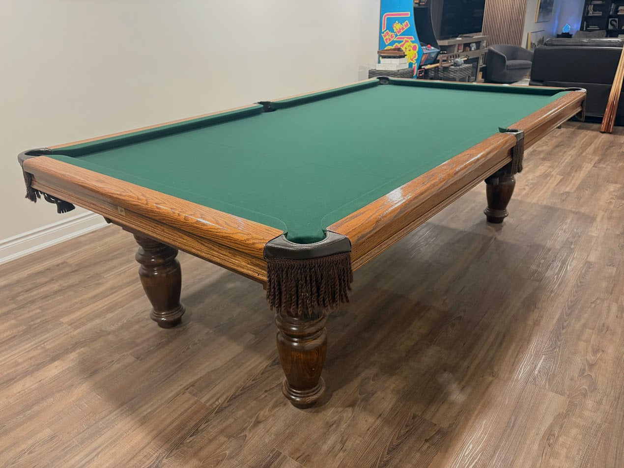 9' Dufferin Classic Preowned Snooker/Pool Table | Roasted Oak Slate