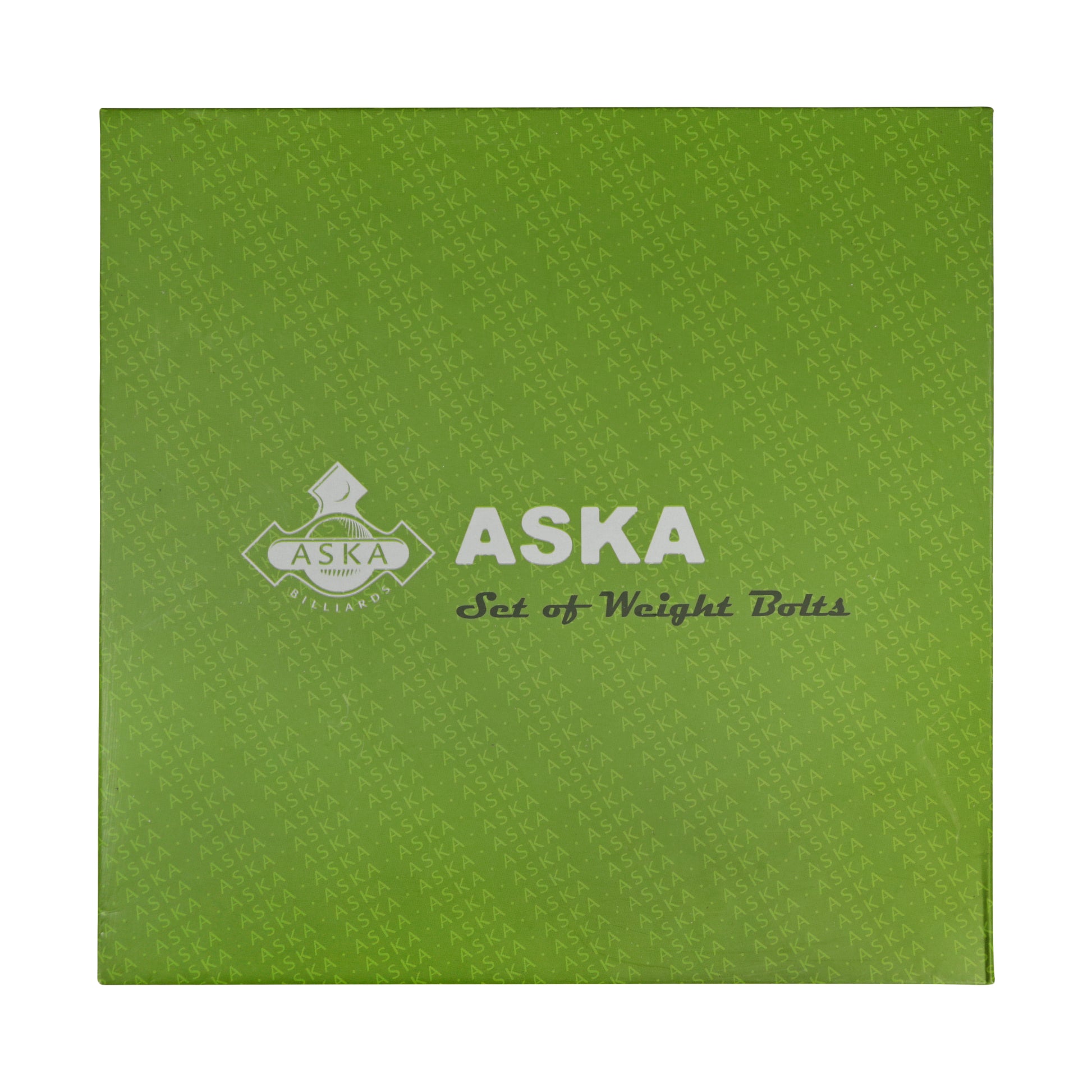 Green box with logo and "Set of Weight Bolts" text
