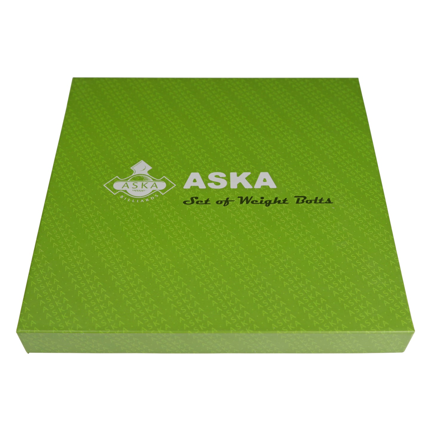 Angled view of the green box for weight bolts