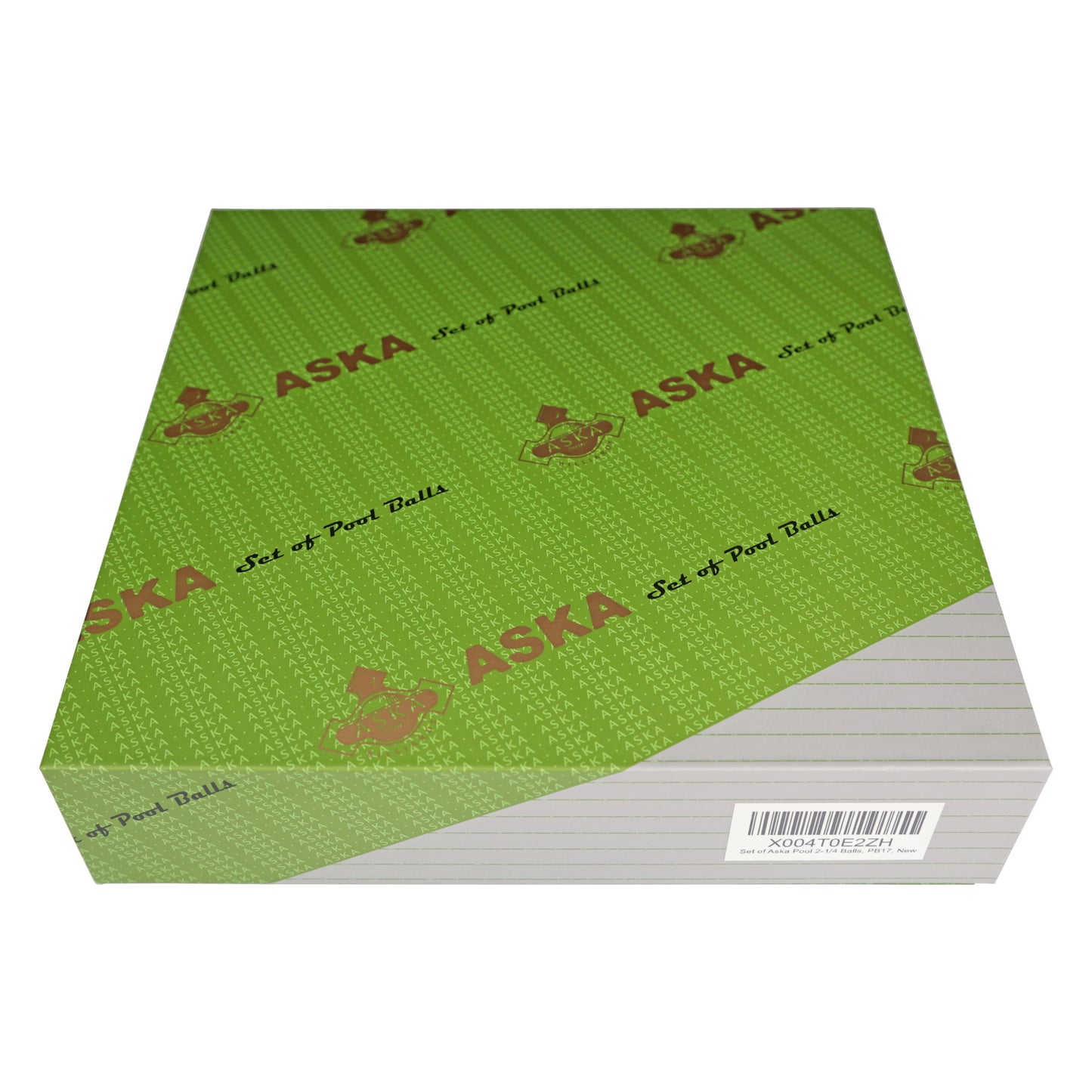 Aska Billiards Grade A Pool Boston Numbered Balls Set, 16 Balls Including a Cue Ball, 2 1/4 inch, PB17 billiard pool cue stick by ASKA