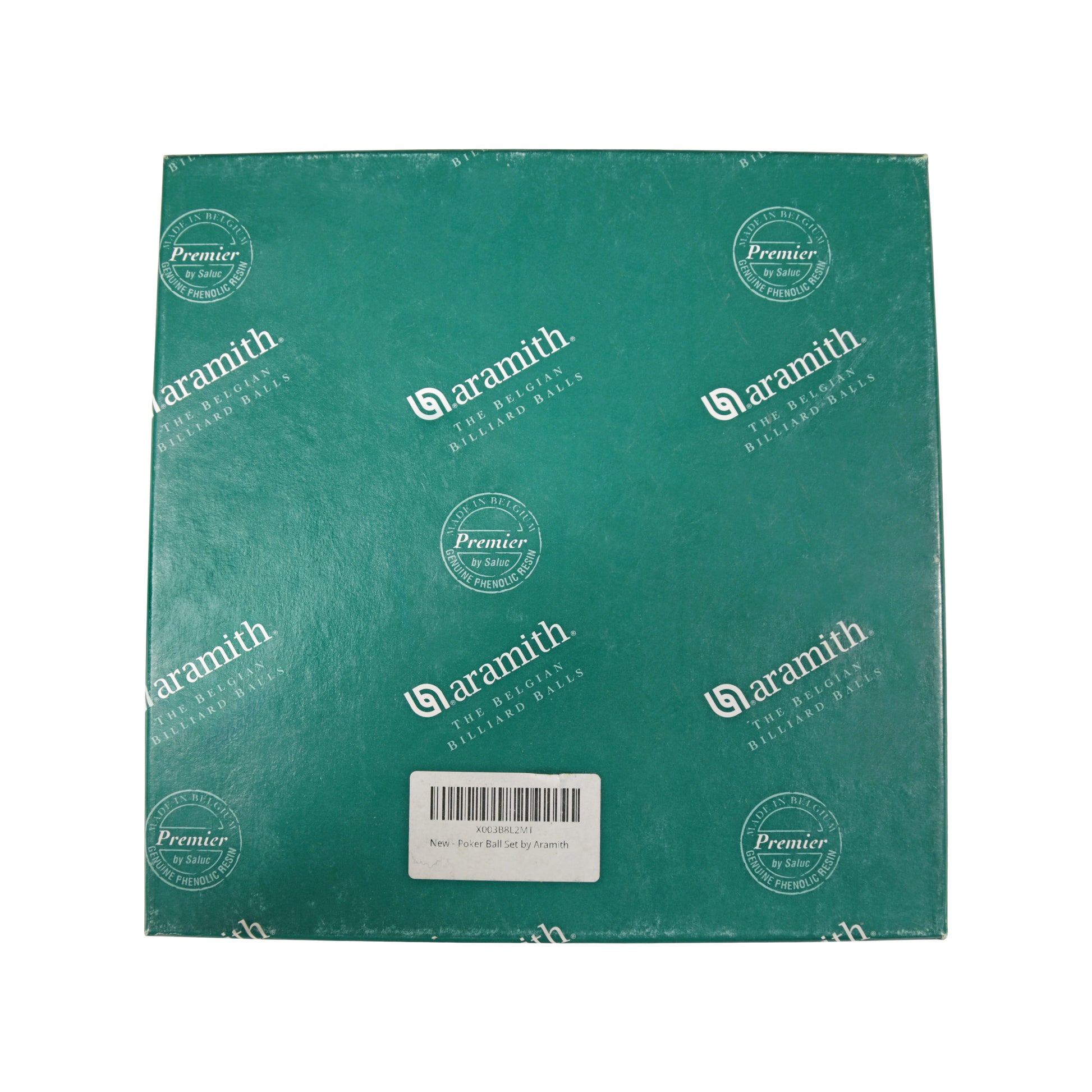 Rear view of billiard ball set box closed