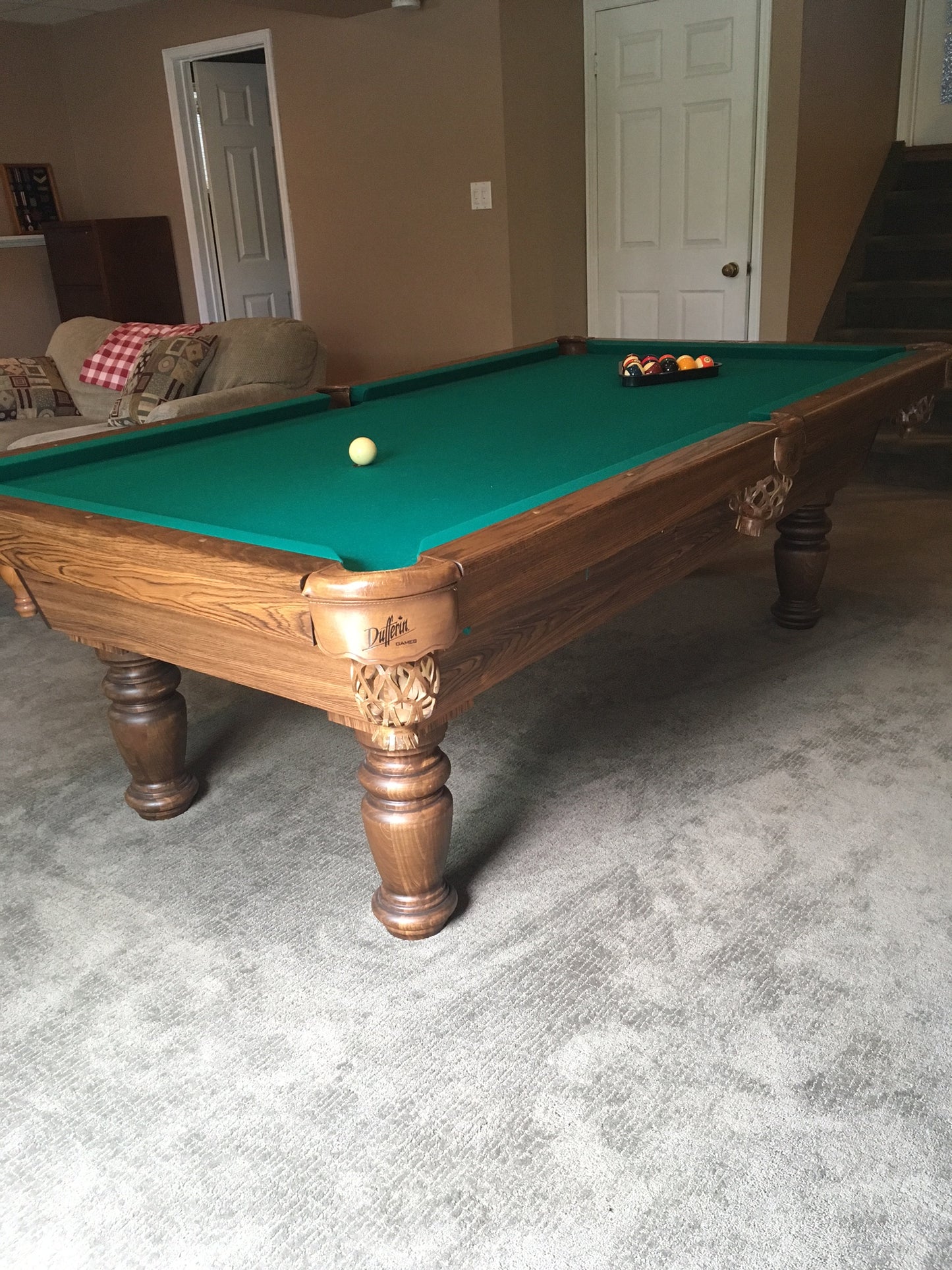 Dufferin Anniversary 8-Foot Pool Table | Preowned Smokey Oak Billiard