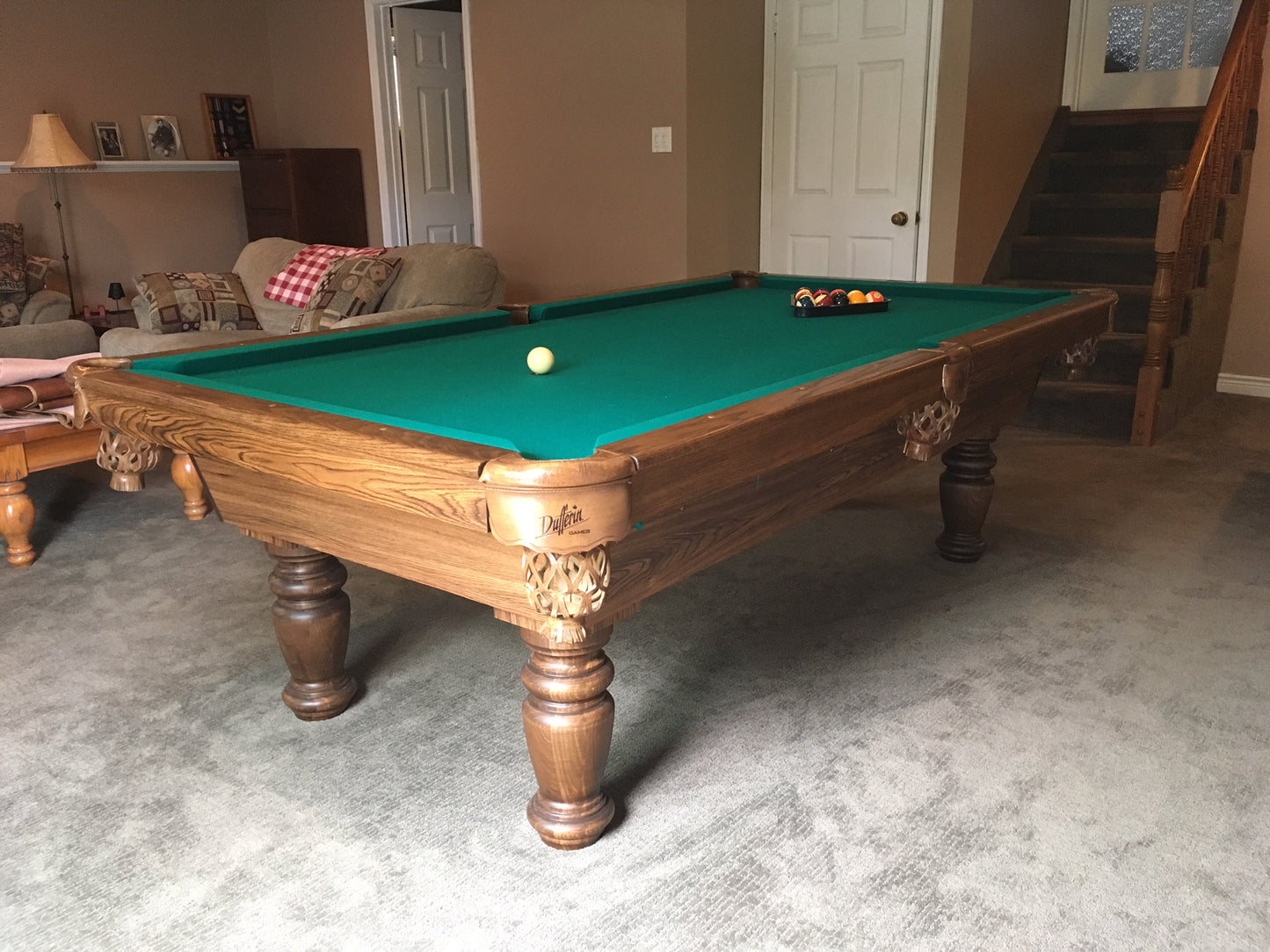 Dufferin Anniversary 8-Foot Pool Table | Preowned Smokey Oak Billiard