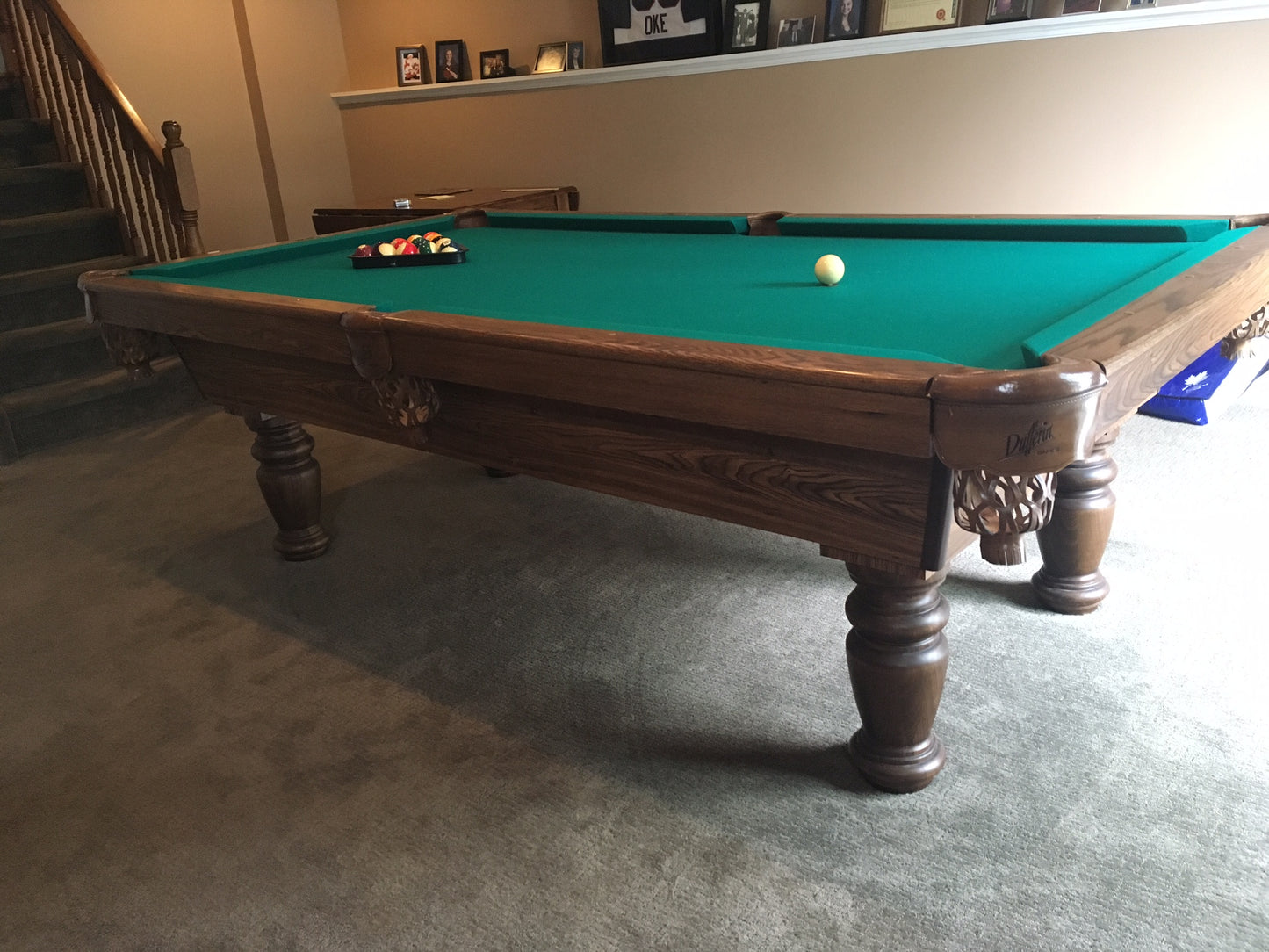 Dufferin Anniversary 8-Foot Pool Table | Preowned Smokey Oak Billiard