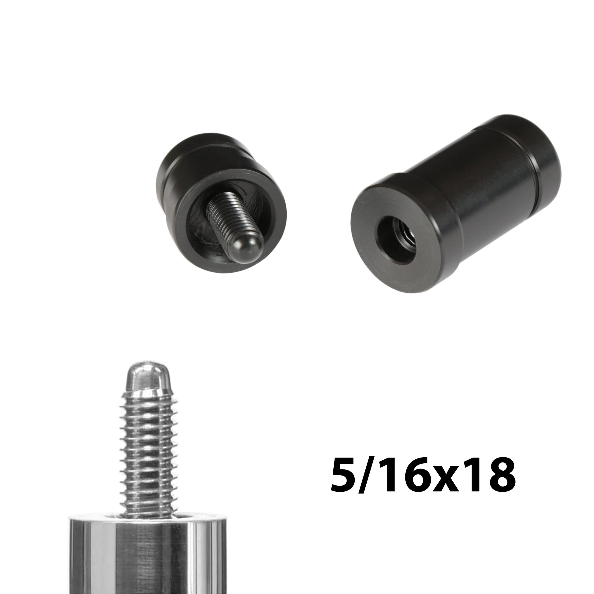 ASKA joint protectors with 5/16x18 threading shown disassembled. JP51618A