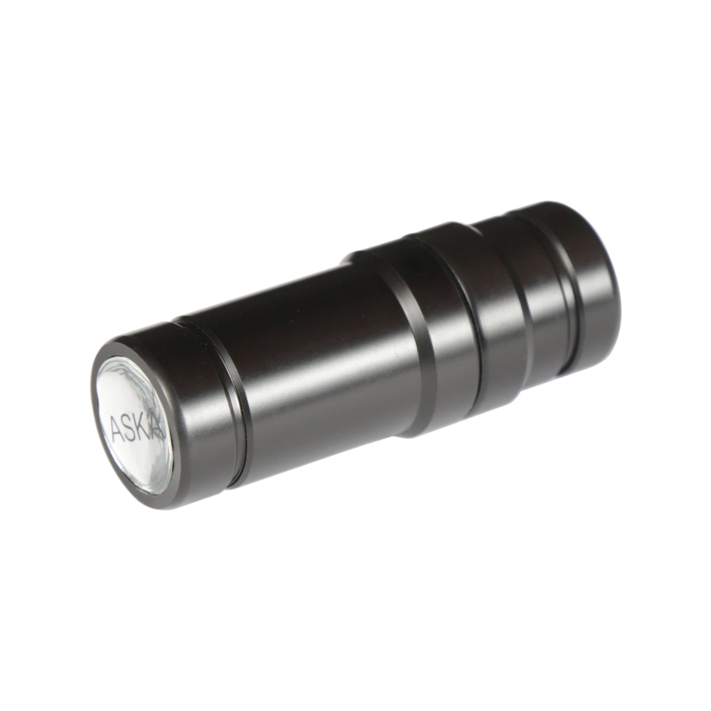 Single joint protector with engraved logo viewed from the side.