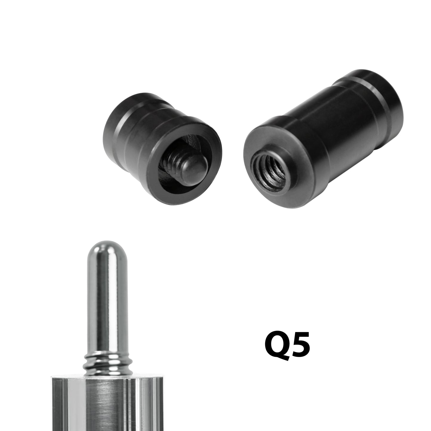 ASKA Q5 joint protectors shown with ASKA logo and disassembled parts. JPASKAQ5