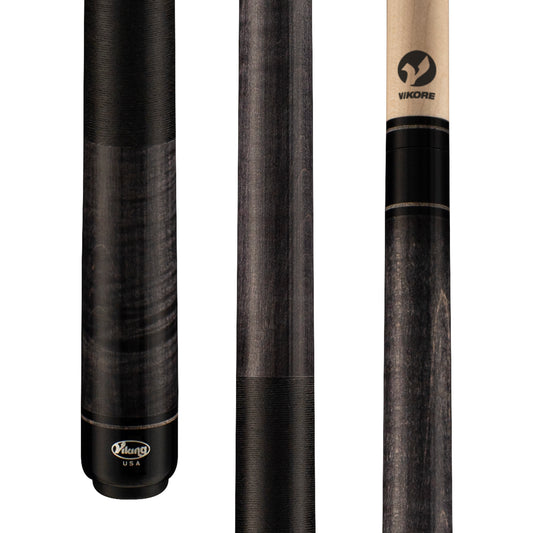 Viking Kayano KY0111 pool cue three-quarter view showing butt and shaft details.