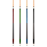 ASKA Set of 4 Pool Cue Sticks 58", 2-Piece Construction, 5/16x18 Joint, Hard Rock Canadian Maple,  L1S4