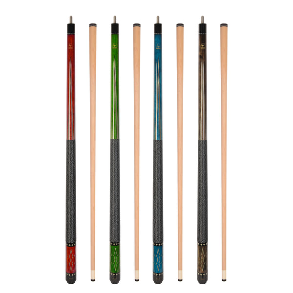 ASKA L22S4 set of four pool cues in with shafts