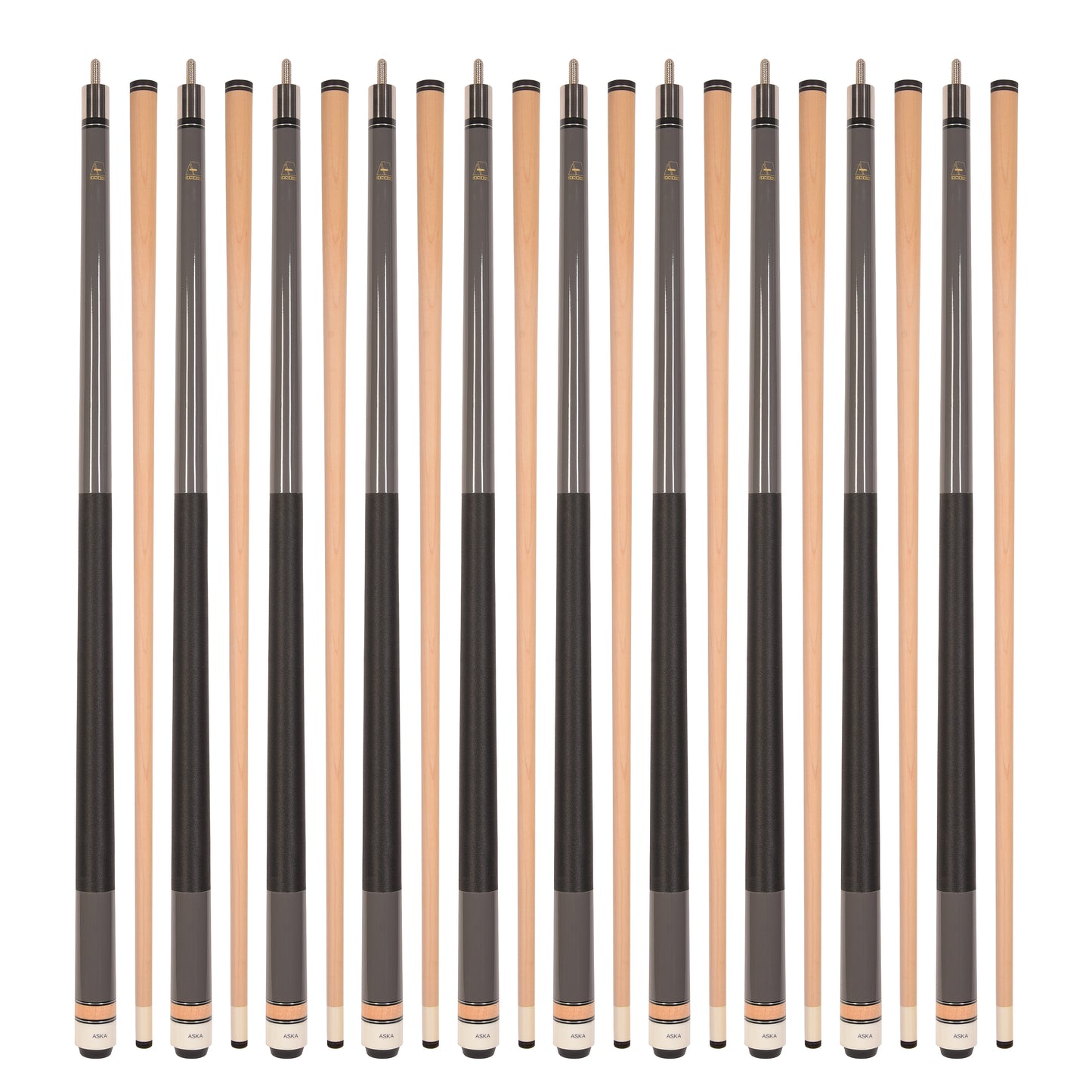 Lot of 10 GREY ASKA L2 Billiard Pool Cues, 58