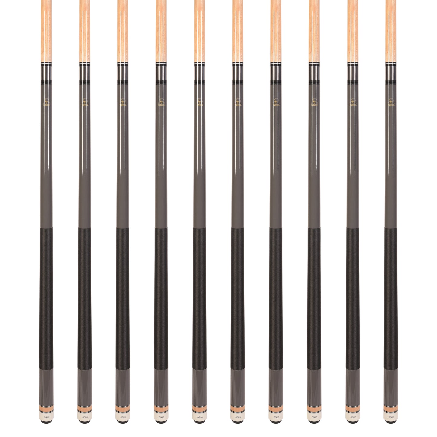Lot of 10 GREY ASKA L2 Billiard Pool Cues, 58
