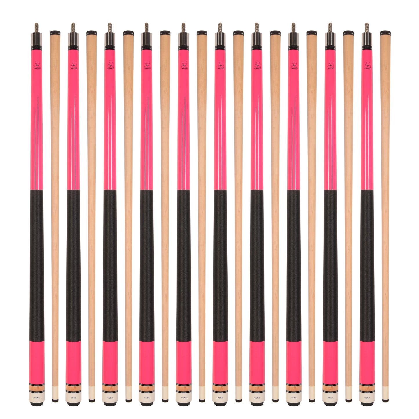 Lot of 10 PINK ASKA L2 Billiard Pool Cues, 58