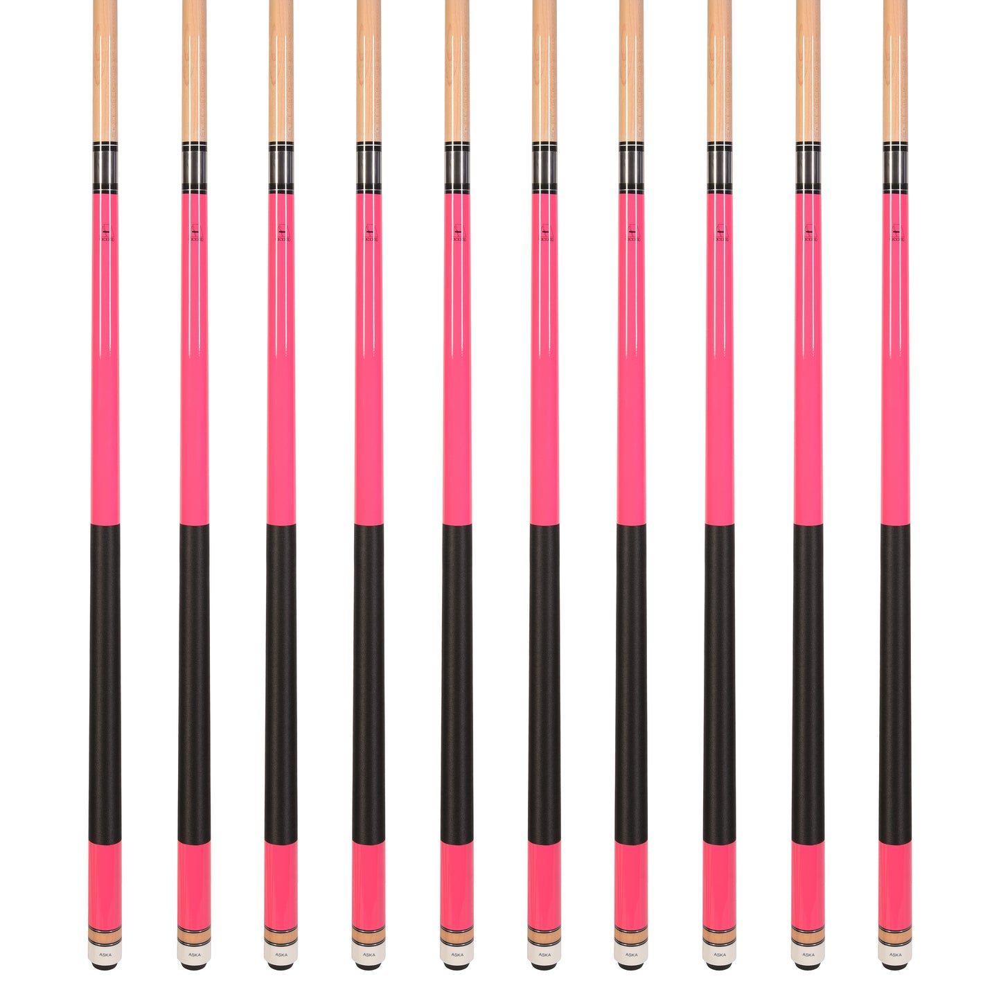 Lot of 10 PINK ASKA L2 Billiard Pool Cues, 58
