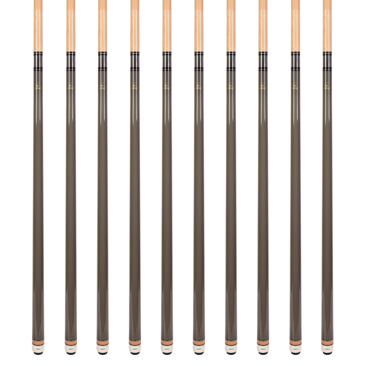 Lot of 10  Grey ASKA L3 Billiard Pool Cues, 58