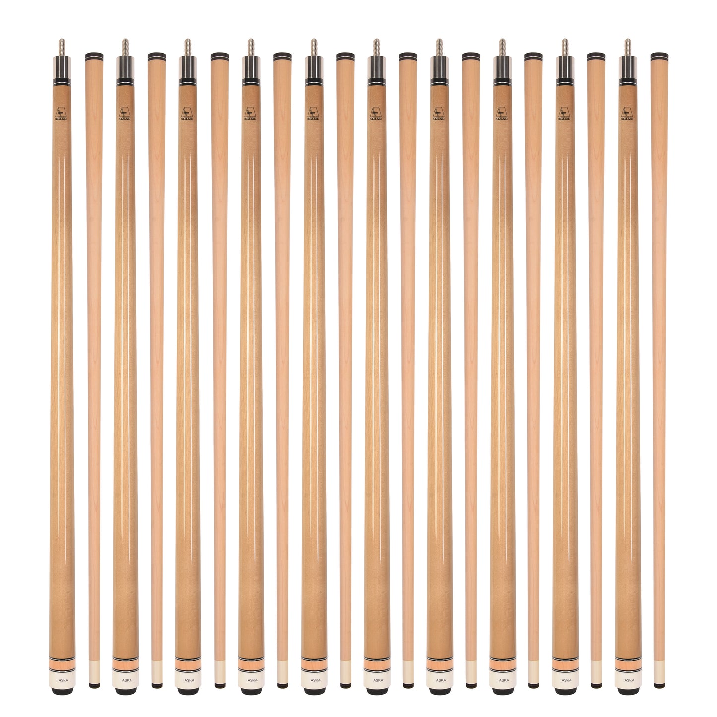 Lot of 10  Natural Maple ASKA L3 Billiard Pool Cues, 58