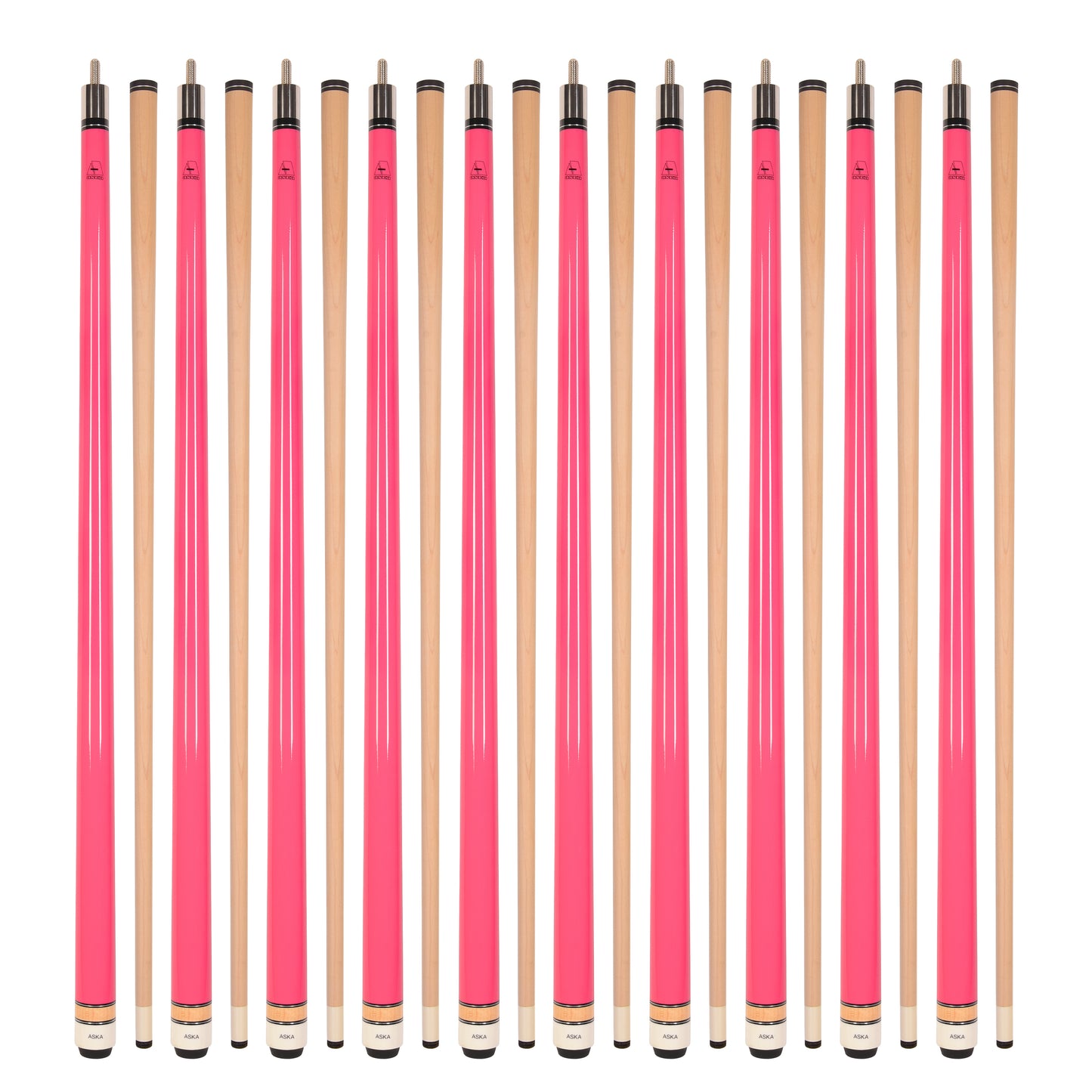 Lot of 10  Pink ASKA L3 Billiard Pool Cues, 58