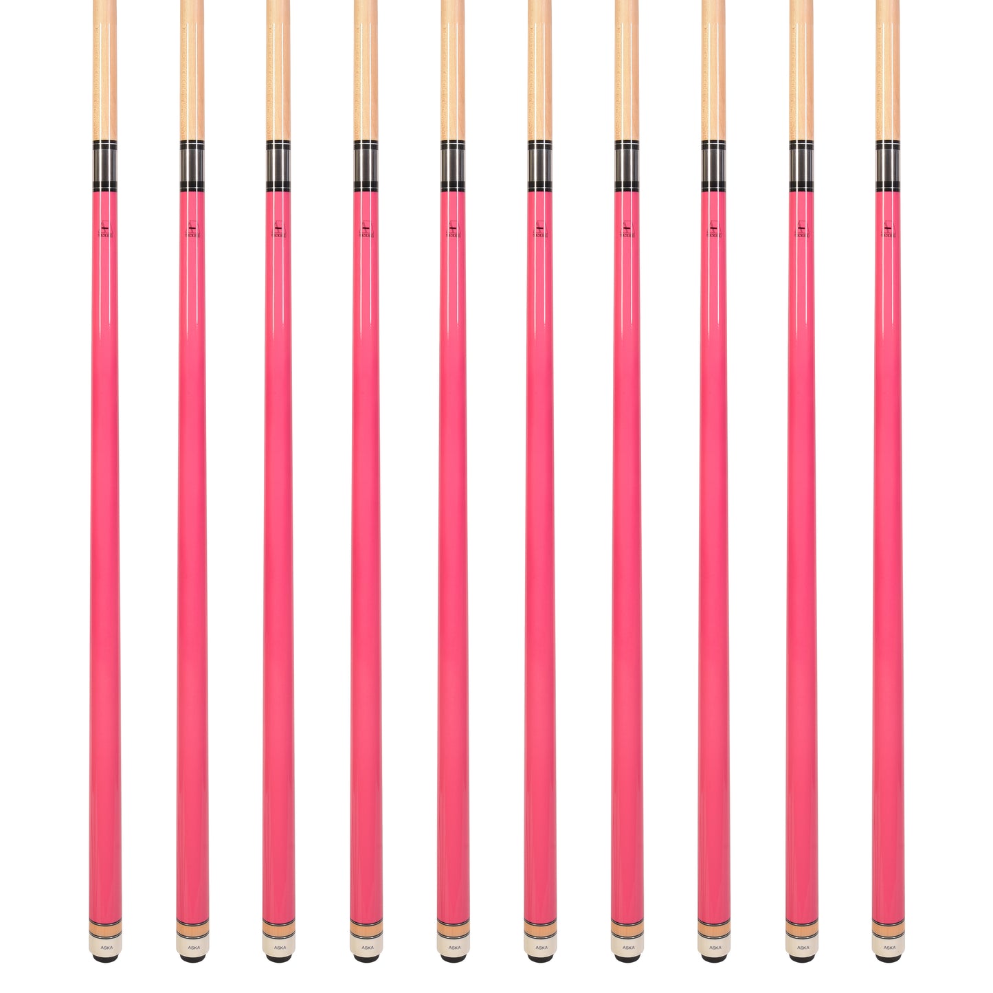Lot of 10  Pink ASKA L3 Billiard Pool Cues, 58