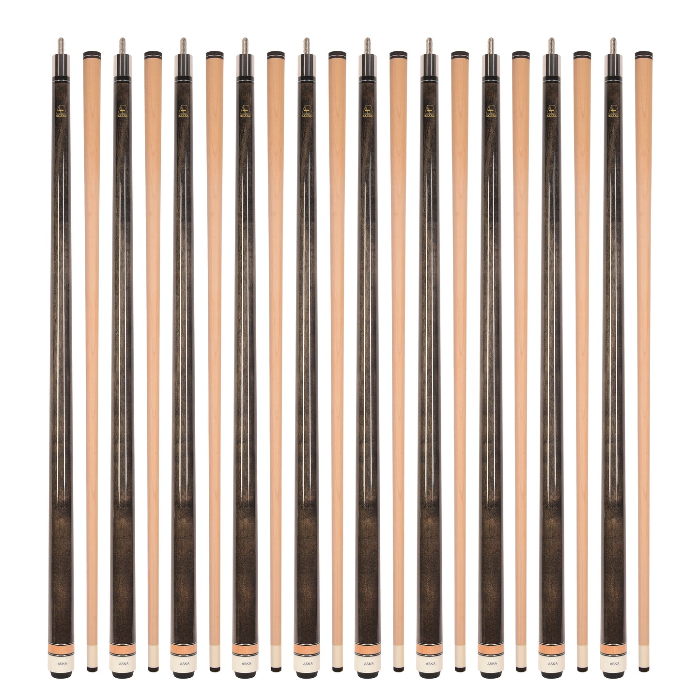 Lot of 10  Smoke ASKA L3 Billiard Pool Cues, 58