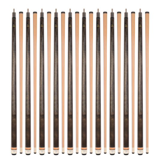 Lot of 10  Smoke ASKA L3 Billiard Pool Cues, 58" Hard Rock Canadian Maple, 13mm Hard Tip, Mixed Weights, (L3S10SMK)