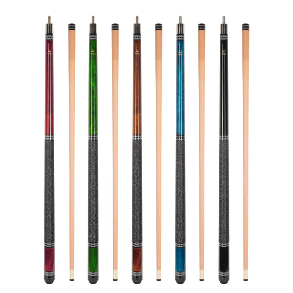 ASKA L9S5 set of five pool cues with matching shafts in .