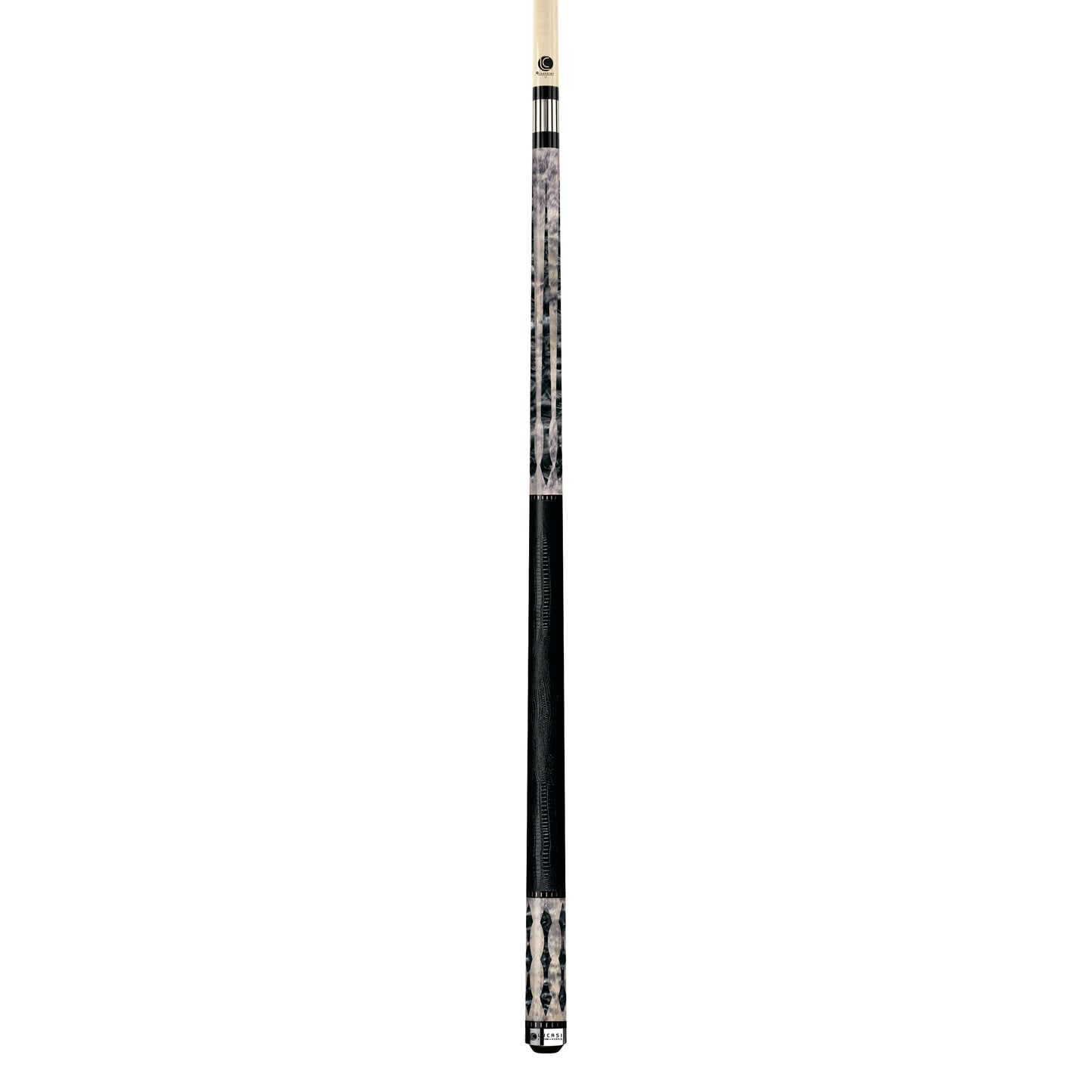 Lucasi Custom Grey Birdseye/Blue Luster Cue  (LZ2004BK) billiard pool cue stick by ASKA