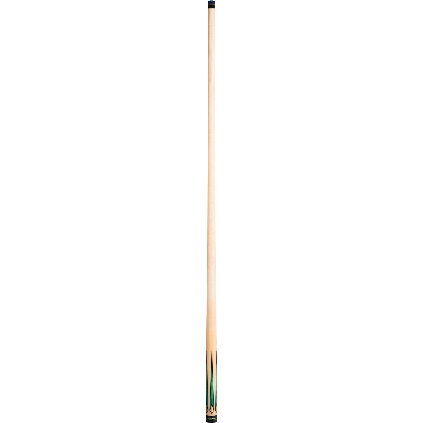 McDermott G3002 birdseye maple pool cue tip, close-up view.