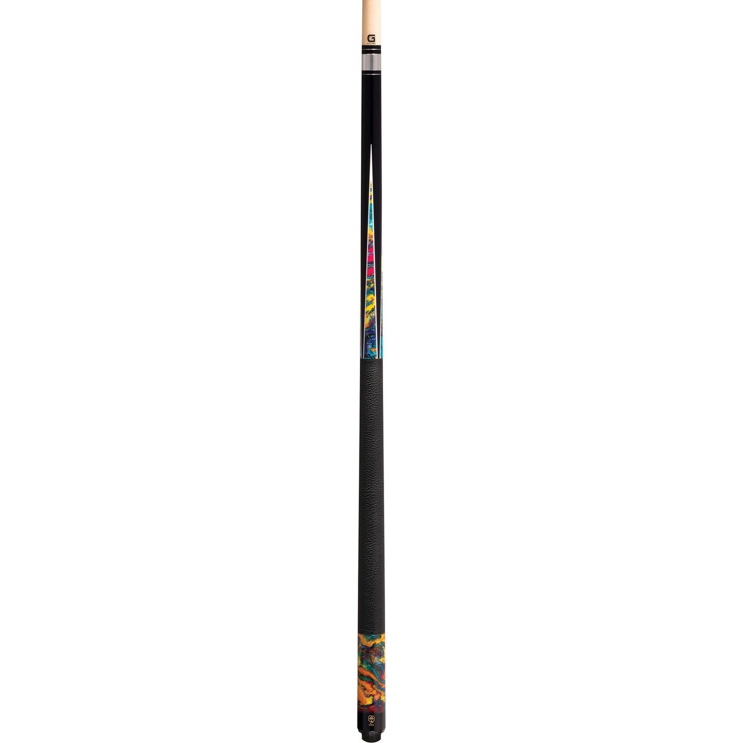 McDermott G904 full pool cue with black urethane forearm, Hummingbird ShokRes design, and G-Core shaft.