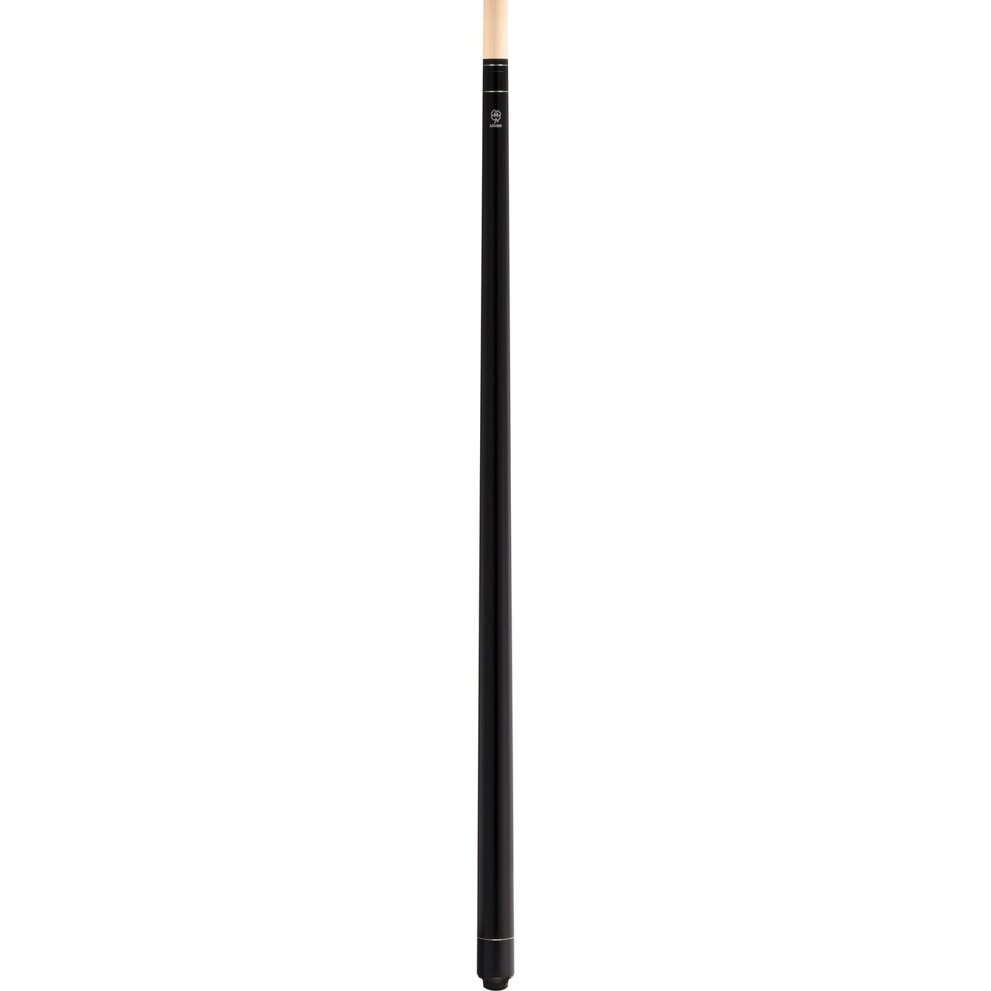 Lucky L1 Pool Cue – Black Paint Maple, Wrapless Handle, Silver Rings, 3/8x10 Joint billiard pool cue stick by ASKA