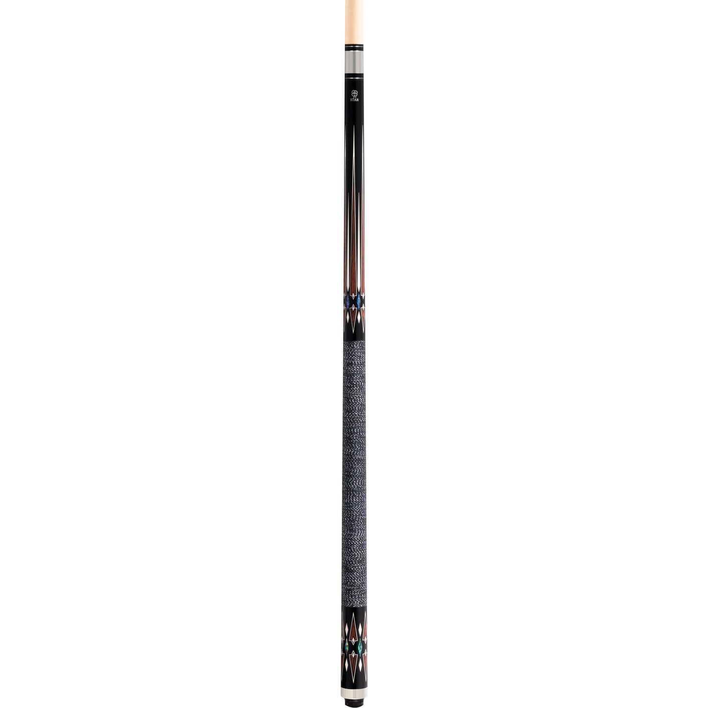 Full view of the S84 pool cue with Irish linen wrap.