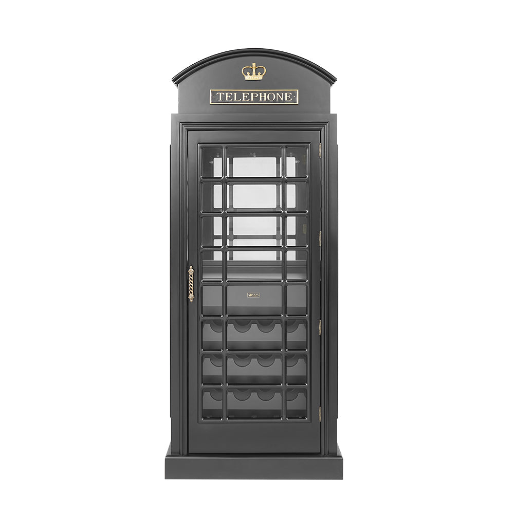 Old English Phone Booth Bar Cabinet - RAM Game Room OEBRCB