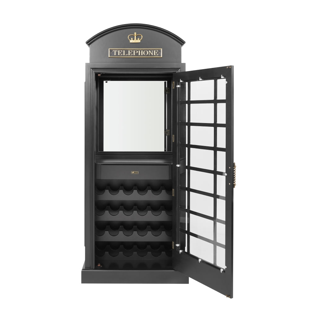 Old English Phone Booth Bar Cabinet - RAM Game Room OEBRCB