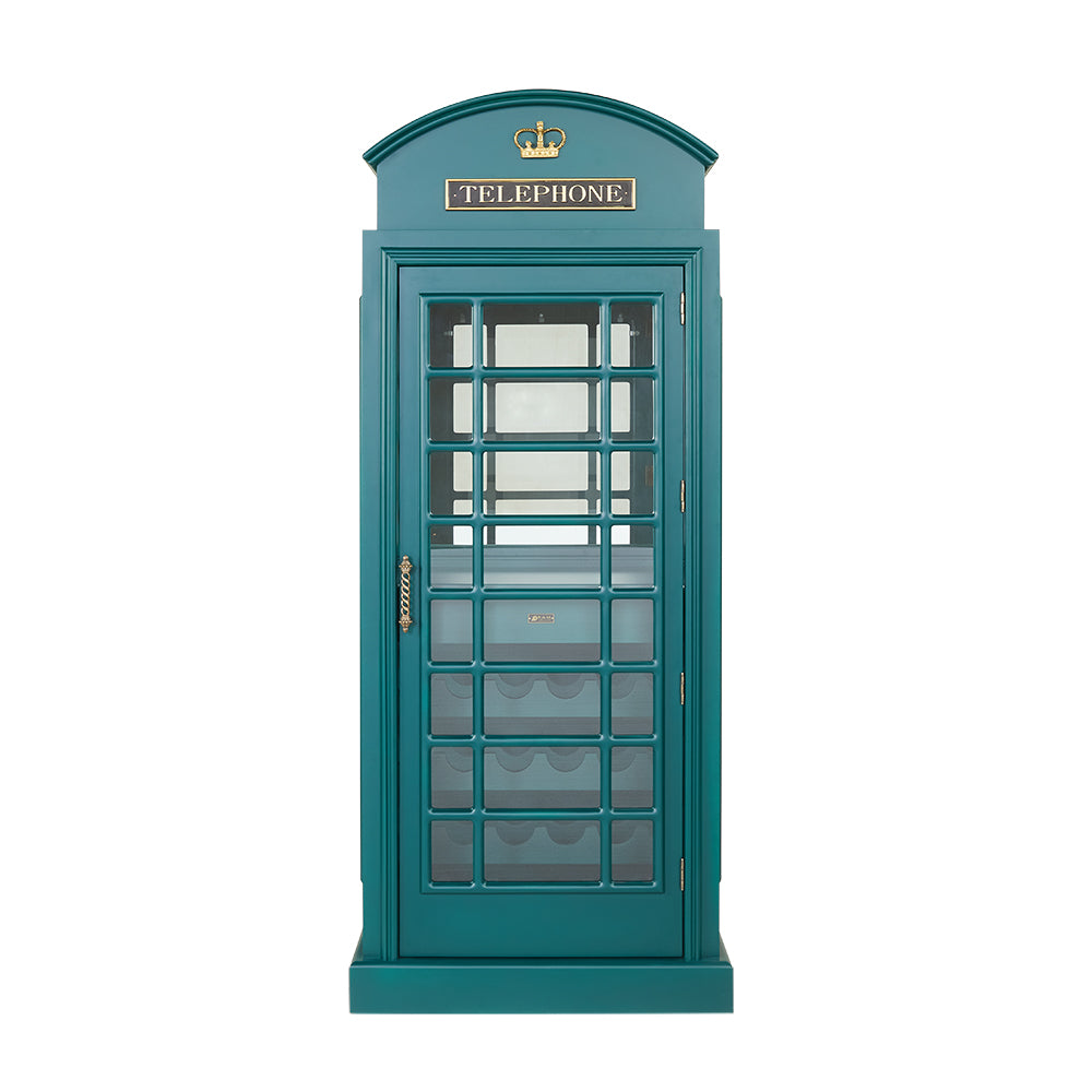 Old English Phone Booth Bar Cabinet - RAM Game Room OEBRCB