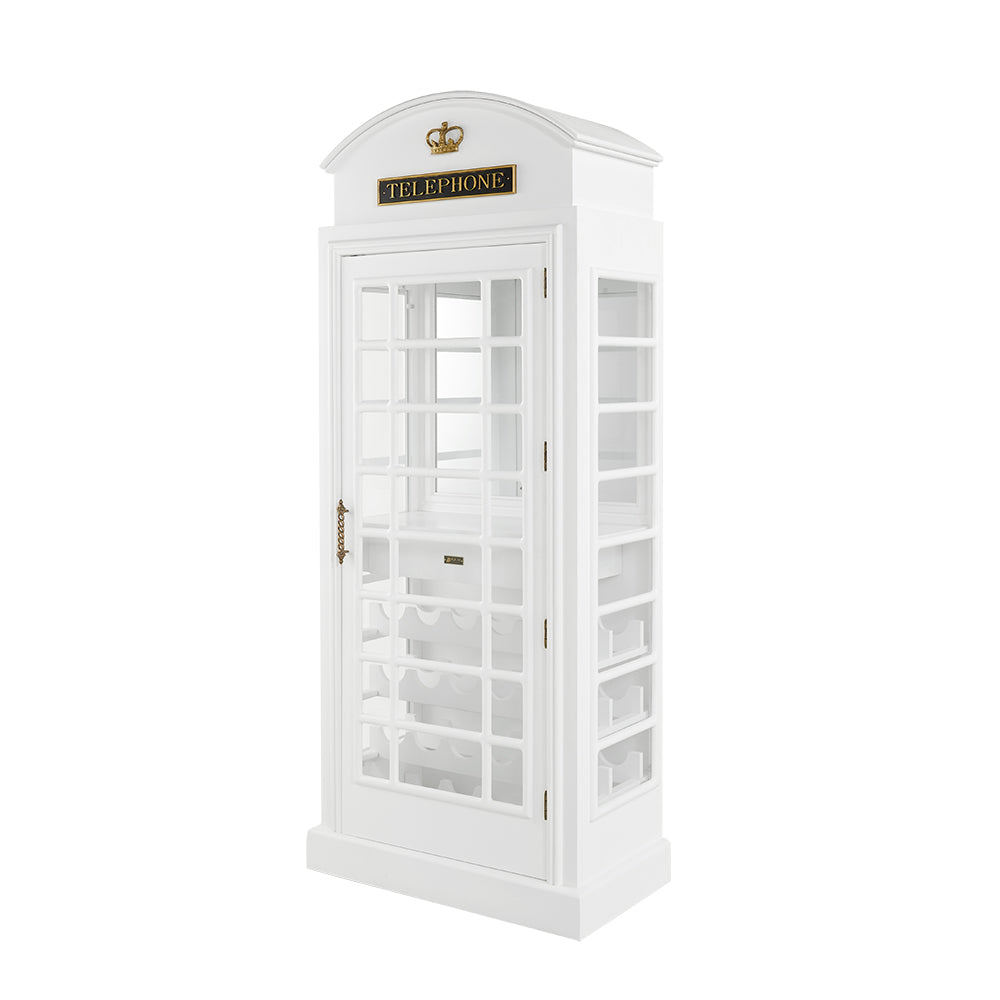 Old English Phone Booth Bar Cabinet - RAM Game Room OEBRCB