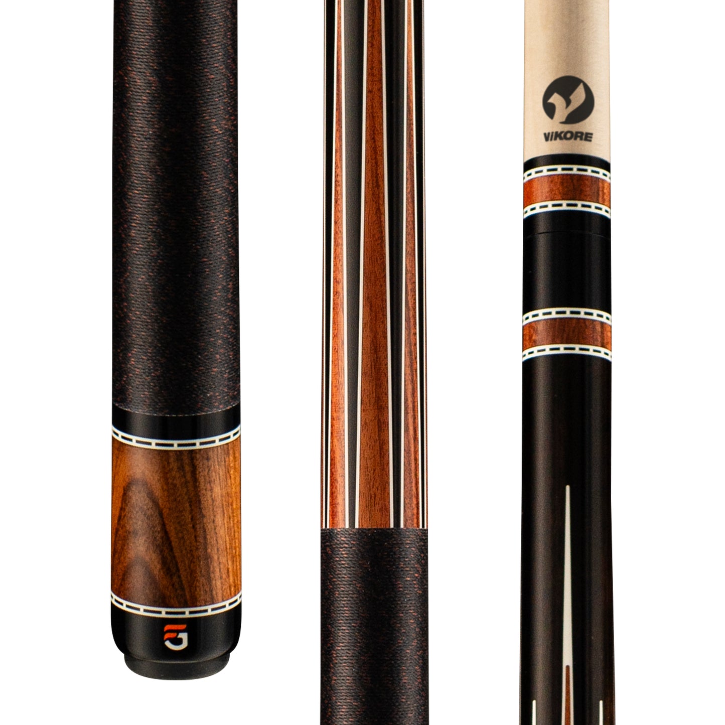 Viking Ovation OV0400 pool cue butt and shaft details.